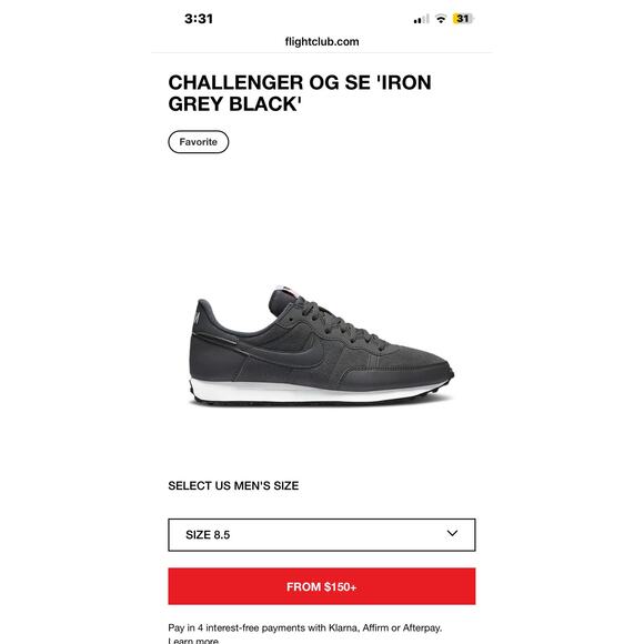 RARE!!! Nike Challenger OG SE Iron Grey Black - EXCELLENT CONDITION! - Picture 10 of 14